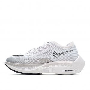 Tênis Nike ZoomX Vaporfly NEXT% - Branco e Prata - Masculino 