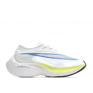 Tênis Nike ZoomX Vaporfly NEXT% - Branco Verde Claro e Azul - Feminino