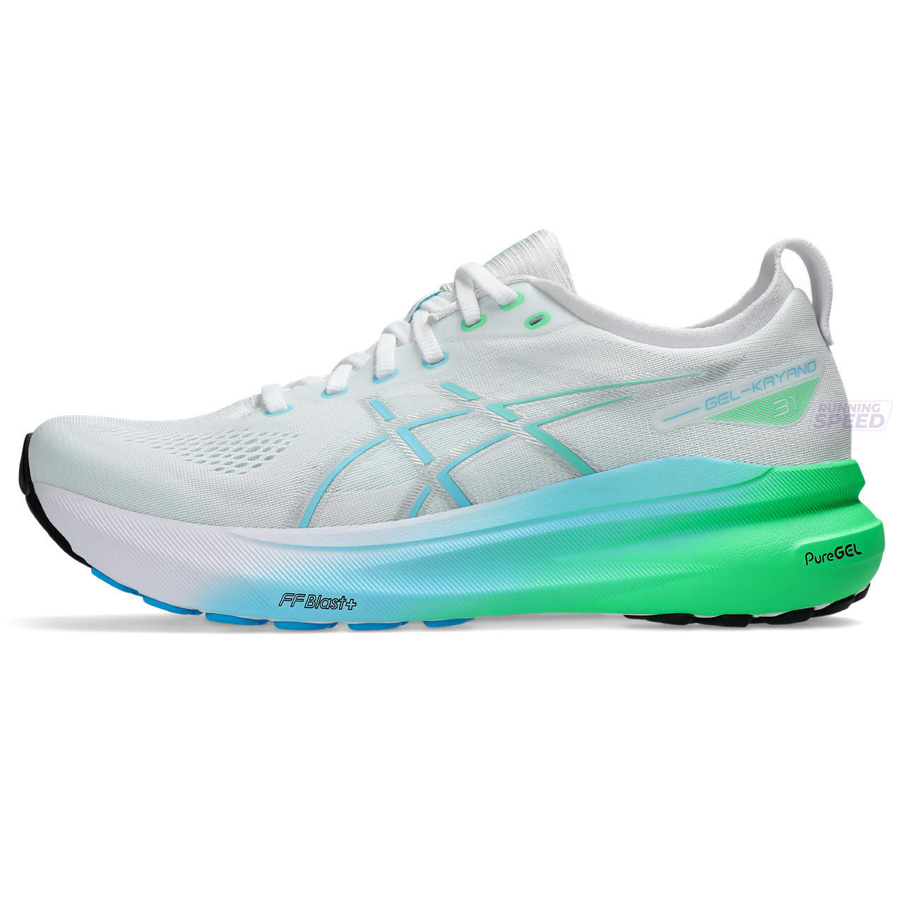 Tênis Asics Gel Kayano 31 - Branco Azul e Verde - Masculino