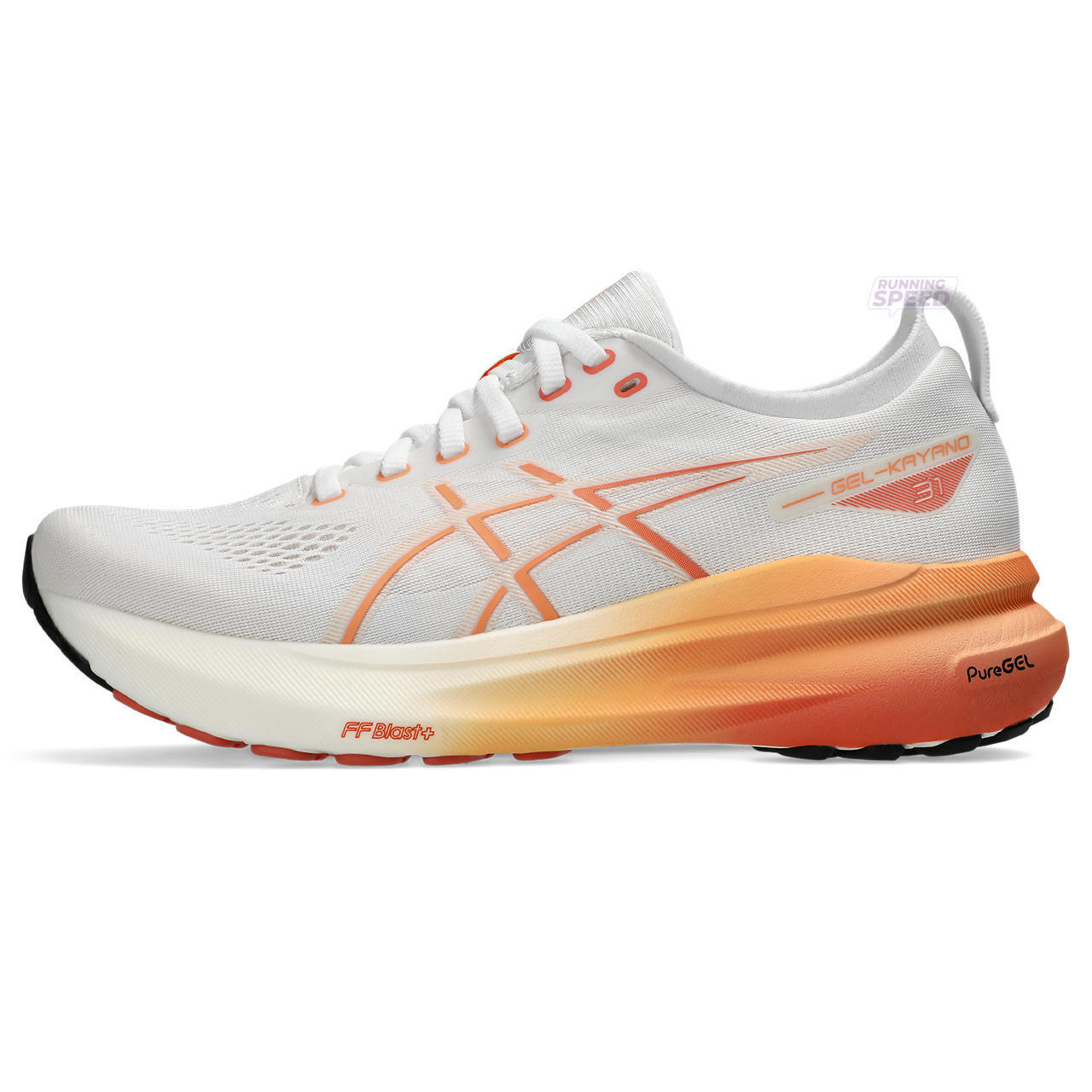 Tênis Asics Gel Kayano 31 - Branco e Laranja - Feminino