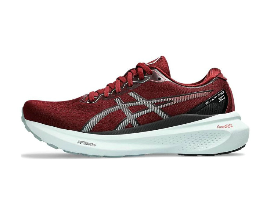 Tênis Asics Gel Kayano 30 - Vermelho Escuro e Branco - Masculino