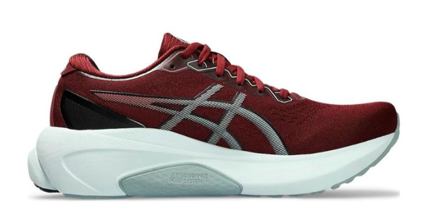 Tênis Asics Gel Kayano 30 - Vermelho Escuro e Branco - Masculino 